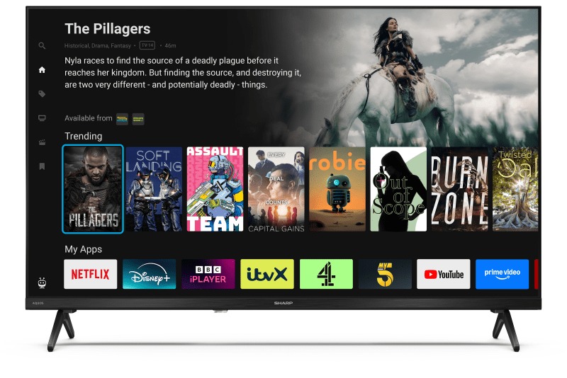 Sharp 32HE2145K HD/Full HD HDR 60Hz Frameless LED 32″ Smart TV - Black A